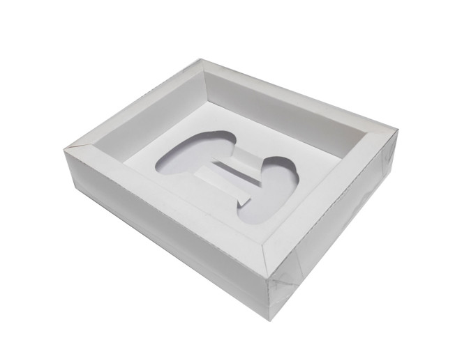 Caixa Moldura para Joystick BWB 9661 BRANCO 18,5x15x4 Tampa PET Com 10