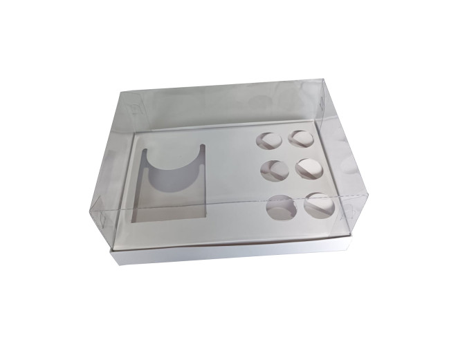 Caixa para Caneca e Doces 22x15,5x9 BRANCO Corpo PET Com 10