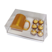 Caixa para Caneca e Doces 22x15,5x9 BRANCO Corpo PET Com 10