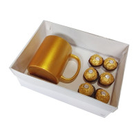 Caixa para Caneca e Doces 22x15,5x9 BRANCO TAMPA PET Com 10