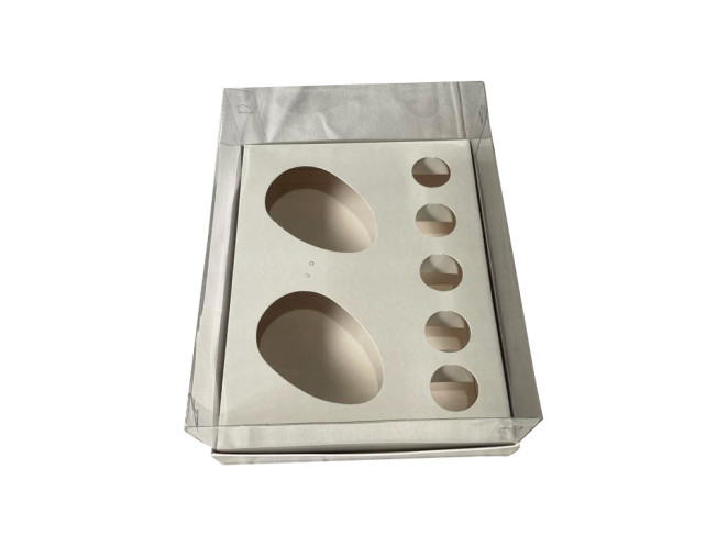 Caixa para Ovo de Colher 2x100/150gr e Doces 24x18,5x9 BRANCO Corpo PET C/05