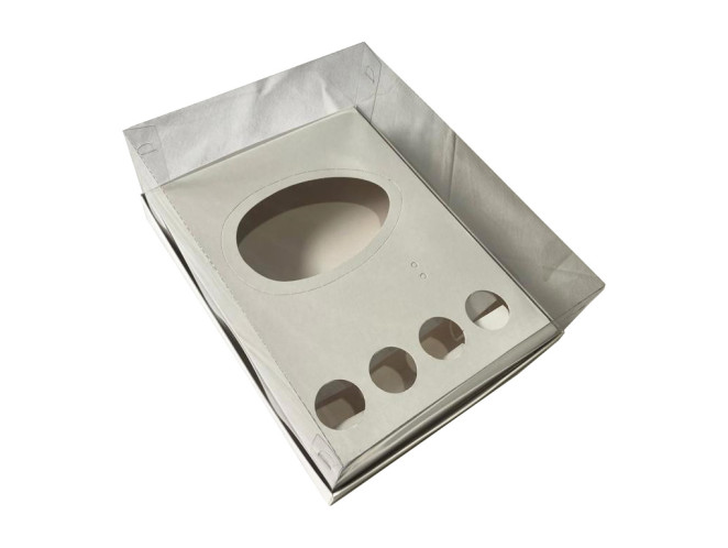 Caixa para Ovo de Colher Ajustável 250/350gr e Doces 24x18,5x9 BRANCO Corpo PET Com 05