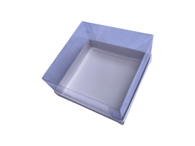 Caixa para Mini Bolo 13,5x13,5x9 BRANCO Corpo PET Com 10