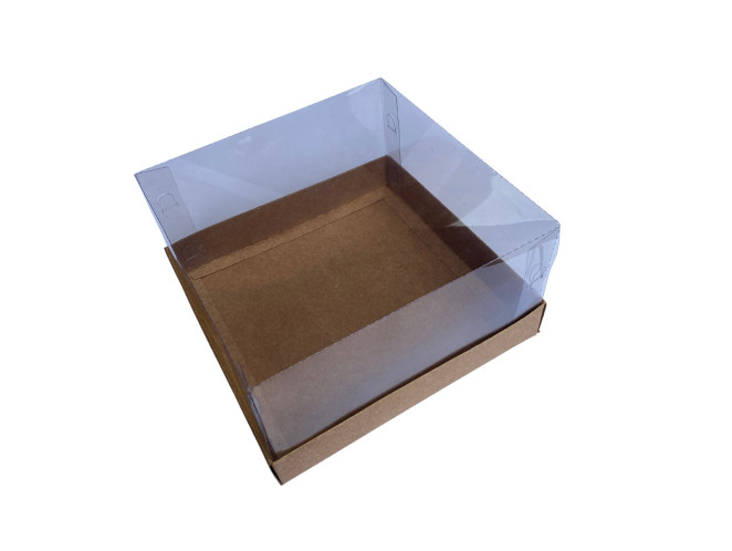 Caixa para Presente 17x17x9 KRAFT Corpo PET Com 10