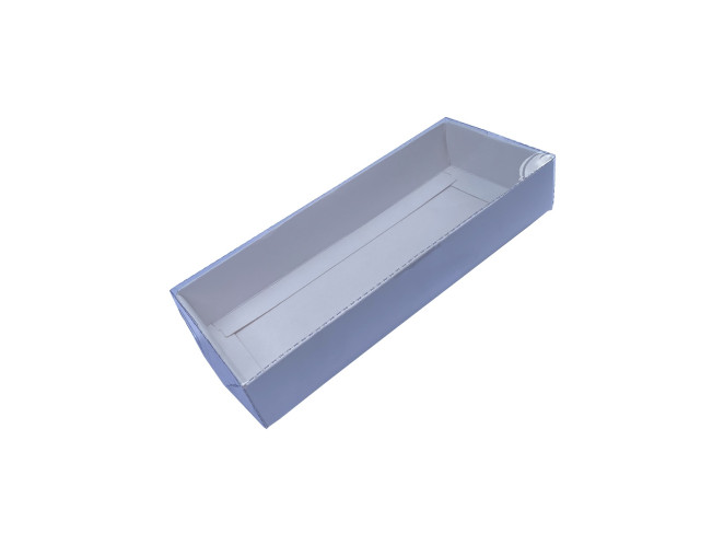 Caixa para Lembrancinha 20,6x8,3x3,5 BRANCO Tampa PET Com 10