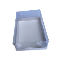 Caixa para Presente 30x22x9 BRANCO Corpo Transparente Com 05