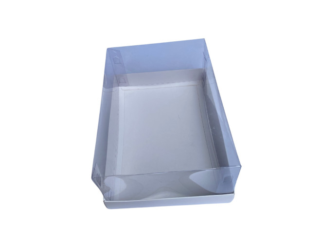 Caixa para Presente 30x22x9 BRANCO Corpo Transparente Com 05