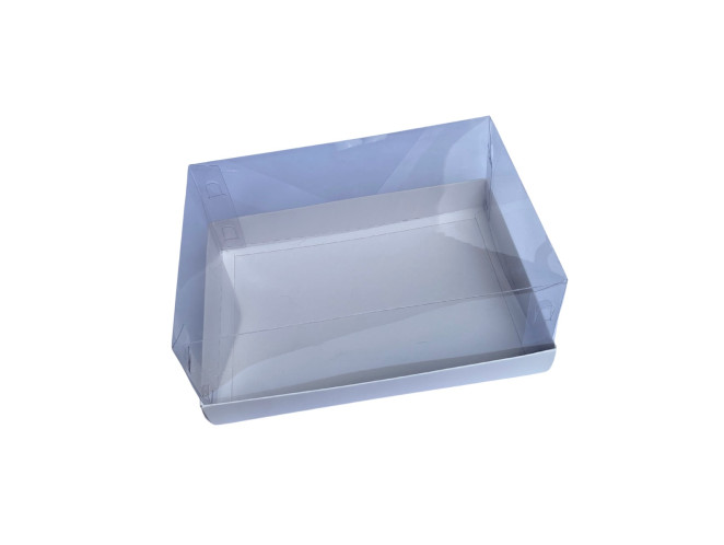 Caixa para Presente 30x22x9 BRANCO Corpo Transparente Com 05