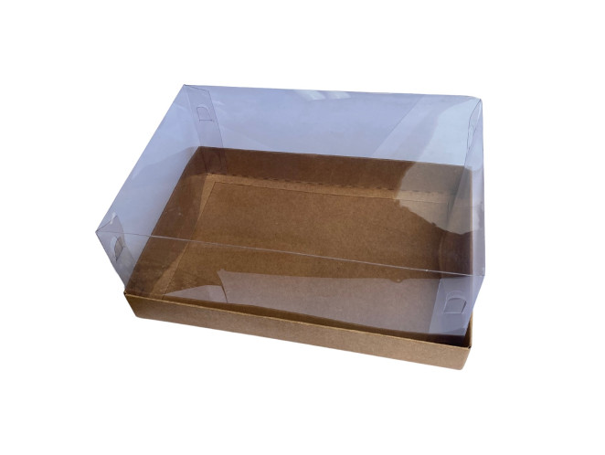 Caixa para Presente 20x15x6 KRAFT Corpo PET Com 10