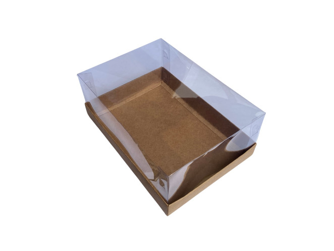 Caixa para Presente 20x15x6 KRAFT Corpo PET Com 10