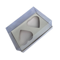 Caixa para CORAÇÃO de Colher 2x200gr 22x15,5x9 BRANCO Corpo PET Com 10