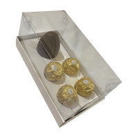 Caixa para Ovo de Páscoa 50gr e Doces 17x8,5x8 BRANCO Corpo PET com 10