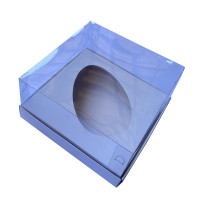 Caixa para Ovo de Colher 350gr 17x17x9 BRANCO Corpo PET Com 10
