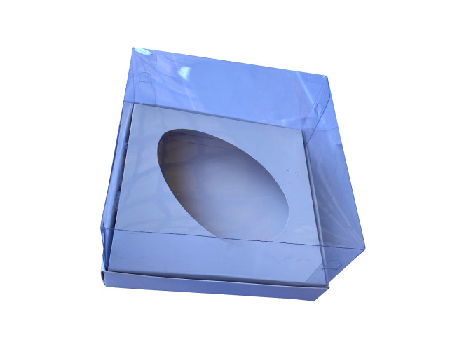 Caixa para Ovo de Colher 350gr 17x17x9 BRANCO Corpo PET Com 10