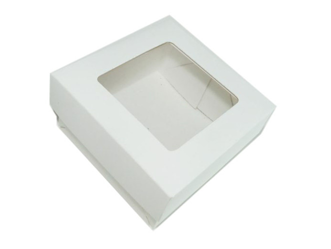 Caixa para Doces Visor PET 8x8x4 BRANCO Com 10