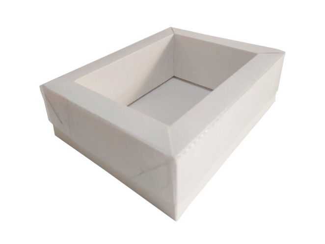 Caixa Moldura 14,5x11x4,5 BRANCO Tampa PET Com 10