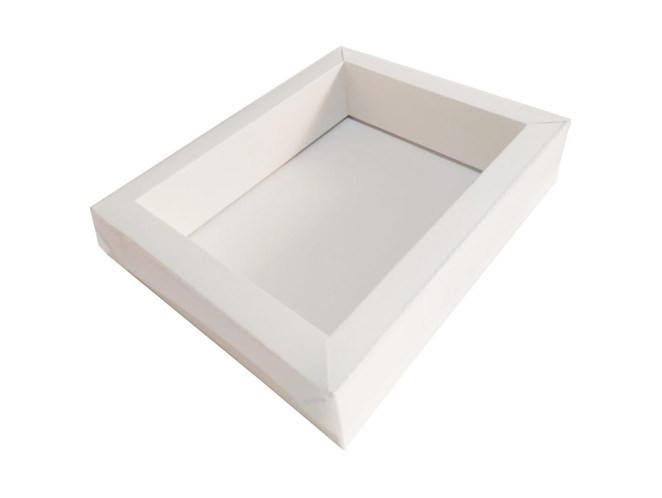 Caixa Moldura 18,5x15x4 BRANCO Tampa PET om 10