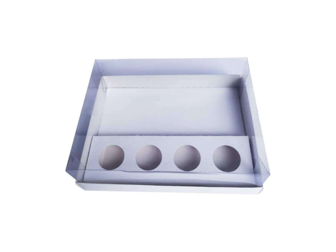 Caixa para Barra e Doces 20x15x6 BRANCO Corpo PET com 10