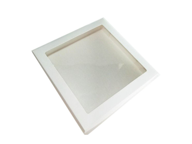 Caixa para Presentes Visor PET 19x19x5 BRANCO  Com 10
