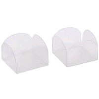 Caixeta Forma para doce 4 Pétalas 3,5x3,5x2,5 Transparente Com 100