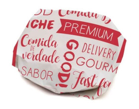 Folha Papel Manteiga para Sanduiche Impressão Vermelha com 100 Folha Papel Manteiga para Sanduiche Impressão Vermelha com 100
