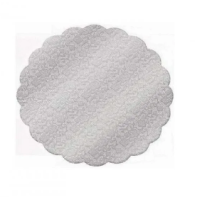 Tapetinho para Doce 7cm Renda Francesa Branco C/100 Cromus
