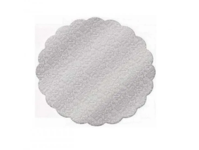 Tapetinho para Doce 7cm Renda Francesa Branco C/100 Cromus