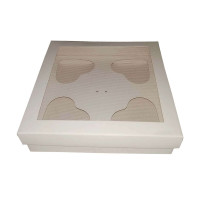 Caixa para CORAÇÃO de Colher 4x80gr 15,5x15,5x4 BRANCO Com 10