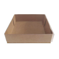 Caixa para Ovo Frito Chocolate 11x11x3 KRAFT Tampa PET C/10