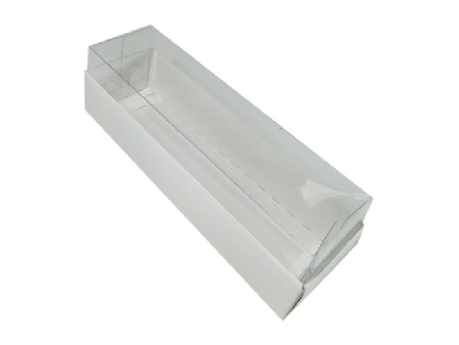 Caixa para 06 Macaron 15x4x4,5 BRANCO Corpo PET com 10
