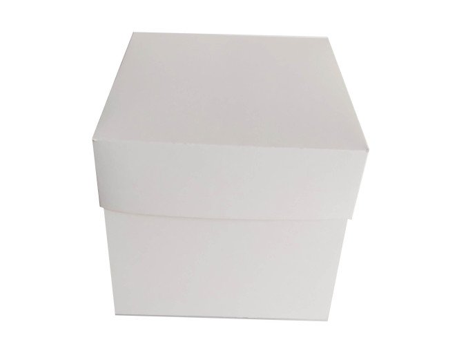 Caixa Explosão Mini Bolo 12x12x12 BRANCO Com 10