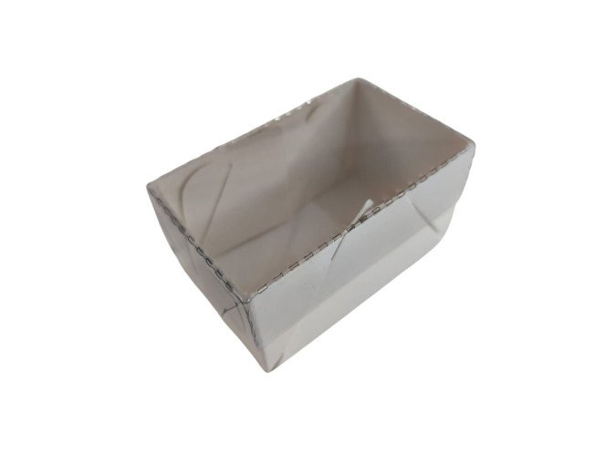 Caixa para 02 Doces BRANCO Tampa PET 7,5x4,5x4 Com 10 Caixa para 02 Doces BRANCO Tampa PET 7,5x4,5x4 Com 10