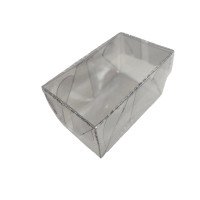 Caixa para 02 Doces 7,5x4,5x4 Transparente Com 10