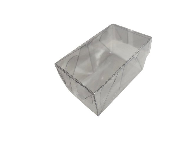 Caixa para 02 Doces 7,5x4,5x4 Transparente Com 10 Caixa para 02 Doces 7,5x4,5x4 Transparente Com 10