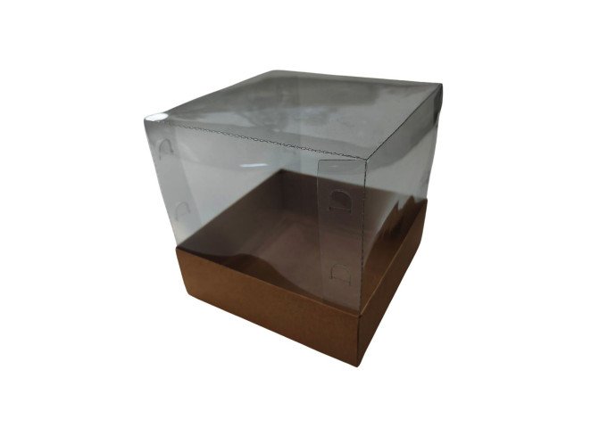 Caixa para Panetone 500gr KRAFT Corpo PET 15x15x18 Com 05