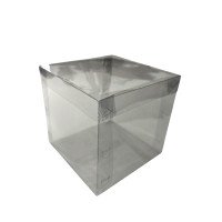 Caixa para Bolo Pequeno 15x15x15 Transparente Com 10