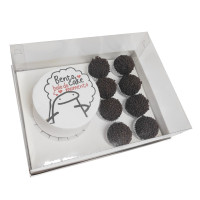 Caixa para Bolo Bento Cake e Doces 24x18,5x9 BRANCO Corpo PET Com 05