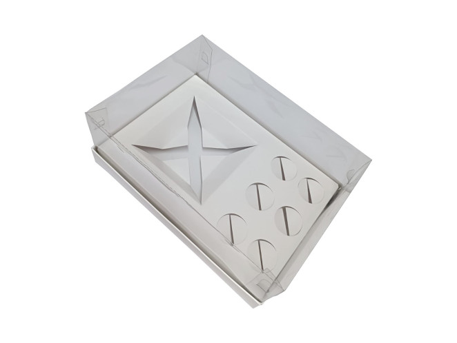Caixa para Mini Bolo e Doces 22x15,5x9 BRANCO Corpo PET Com 10