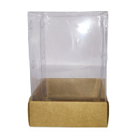Caixa para Presente 10x10x16,6 KRAFT Corpo PET Com 10