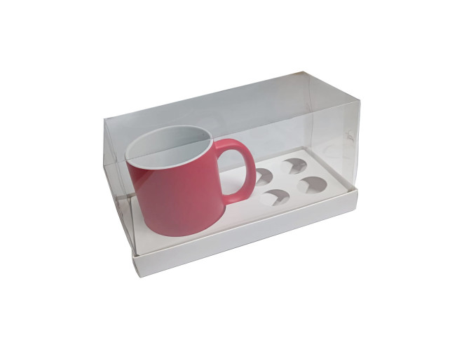 Caixa para Caneca e Doces 21x9,6x11,5 BRANCO Corpo PET Com 10