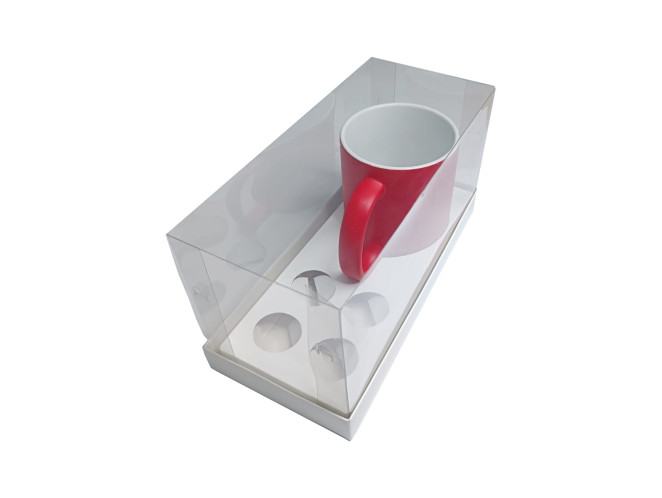 Caixa para Caneca e Doces 21x9,6x11,5 BRANCO Corpo PET Com 10