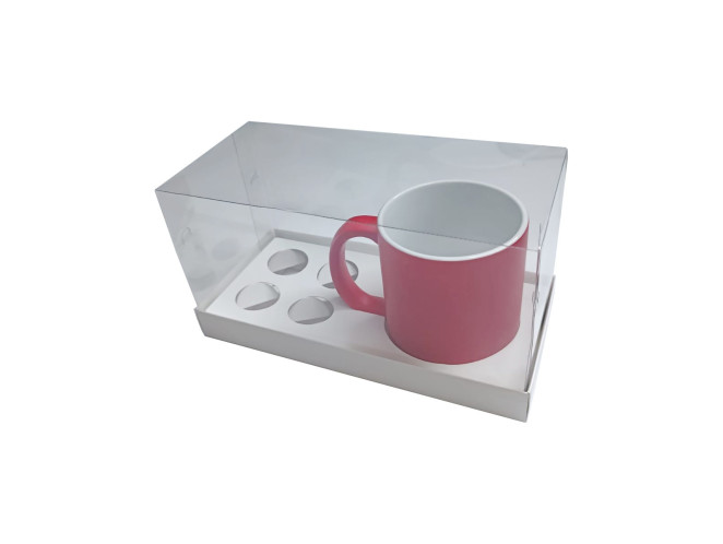 Caixa para Caneca e Doces 21x9,6x11,5 BRANCO Corpo PET Com 10