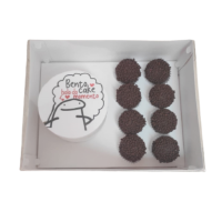 Caixa para Bolo Bento Cake e Doces 24x18,5x9 BRANCO Tampa PET Com 10