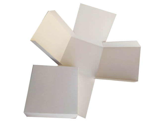 Caixa Explosão Mini Bolo 12x12x12 BRANCO Com 10