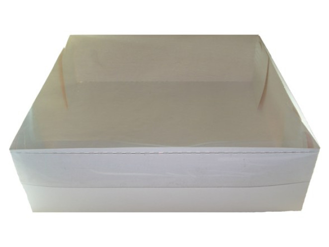 Caixa para Bolo 35x35x10 BRANCO Tampa PET Com 05