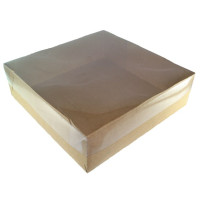 Caixa para Bolo 35x35x10 KRAFT Tampa PET Com 10