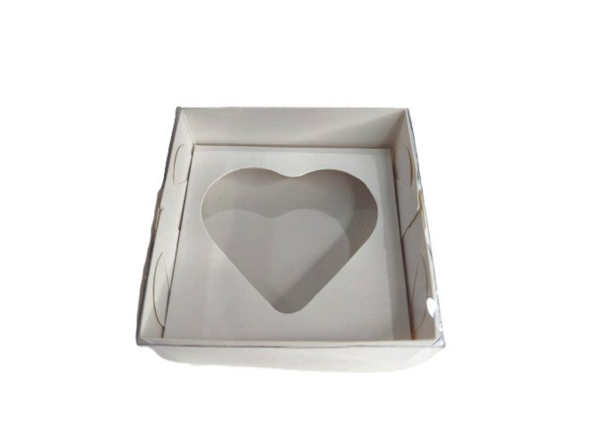 Caixa para Coração de Colher 80gr 8x8x4 BRANCO Tampa PET Com 10 Caixa para Coração de Colher 80gr 8x8x4 BRANCO Tampa PET Com 10