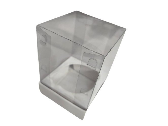 Caixa para Cupcake Alto 8x8x12 BRANCO Corpo PET Com 10 Caixa para Cupcake Alto 8x8x12 BRANCO Corpo PET Com 10