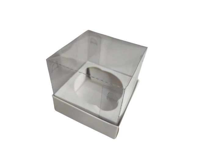 Caixa para Cup Cake Padrão 8x8x8 BRANCO Corpo PET Com 10 Caixa para Cup Cake Padrão 8x8x8 BRANCO Corpo PET Com 10