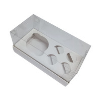 Caixa para Cup Cake e Doces 17x8,5x8 BRANCO Corpo PET com 10